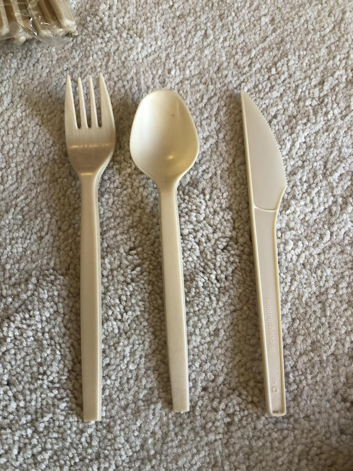 Biodegradable Cutlery Combo Pack 100 each knife, fork, spoon (Box of 300)