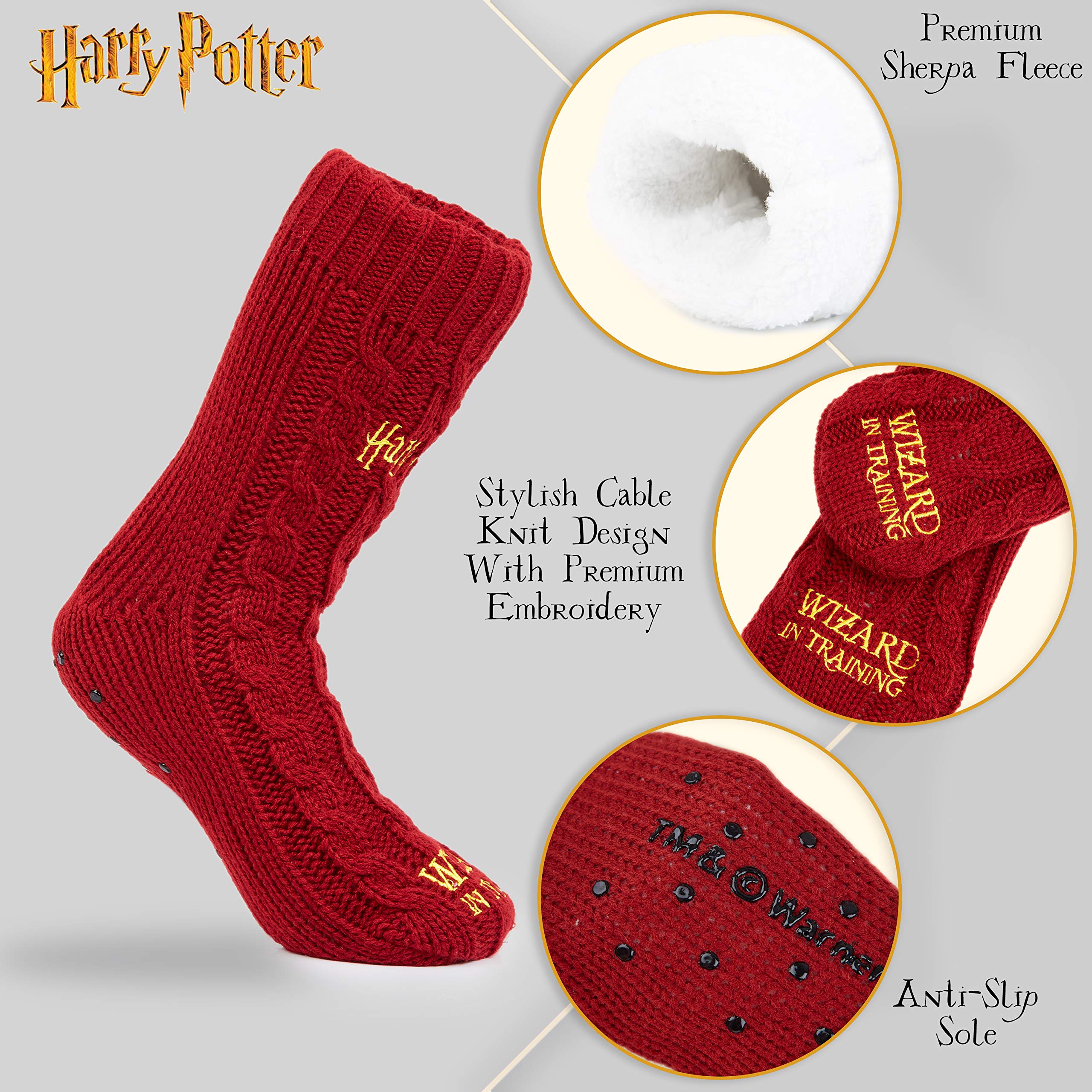 Harry Potter Calze Donna, Calzini Antiscivolo Invernali Caldi a Pantofola