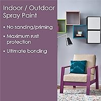 Vista 3 de Krylon K02709007 Fusion - Pintura en aerosol todo en uno para interiores y exteriores, color púrpura uva helada brillante, 12 onzas (paquete de 2)