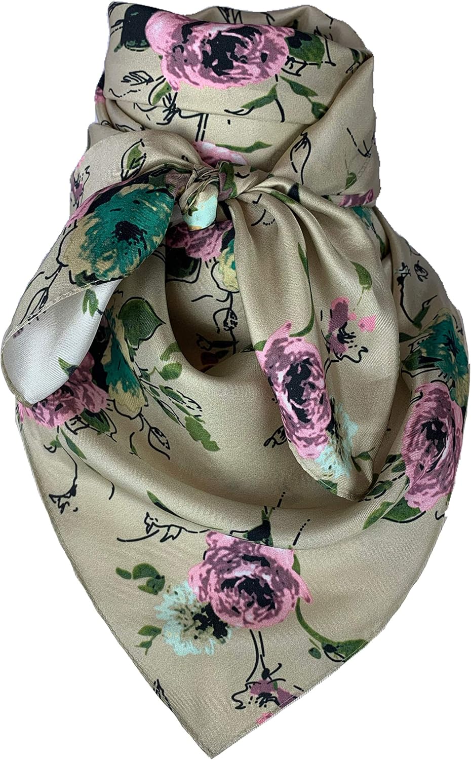 Austin Accent Cowboy Bandana 100% Silk Scarf Wild Rag 34 Inch Multiple Colors