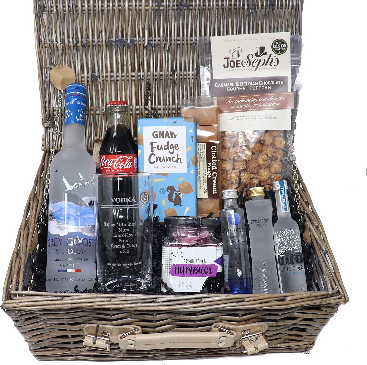 Personalised Premium Vodka Gift Set Hamper with Engraved Vodka Glass ...