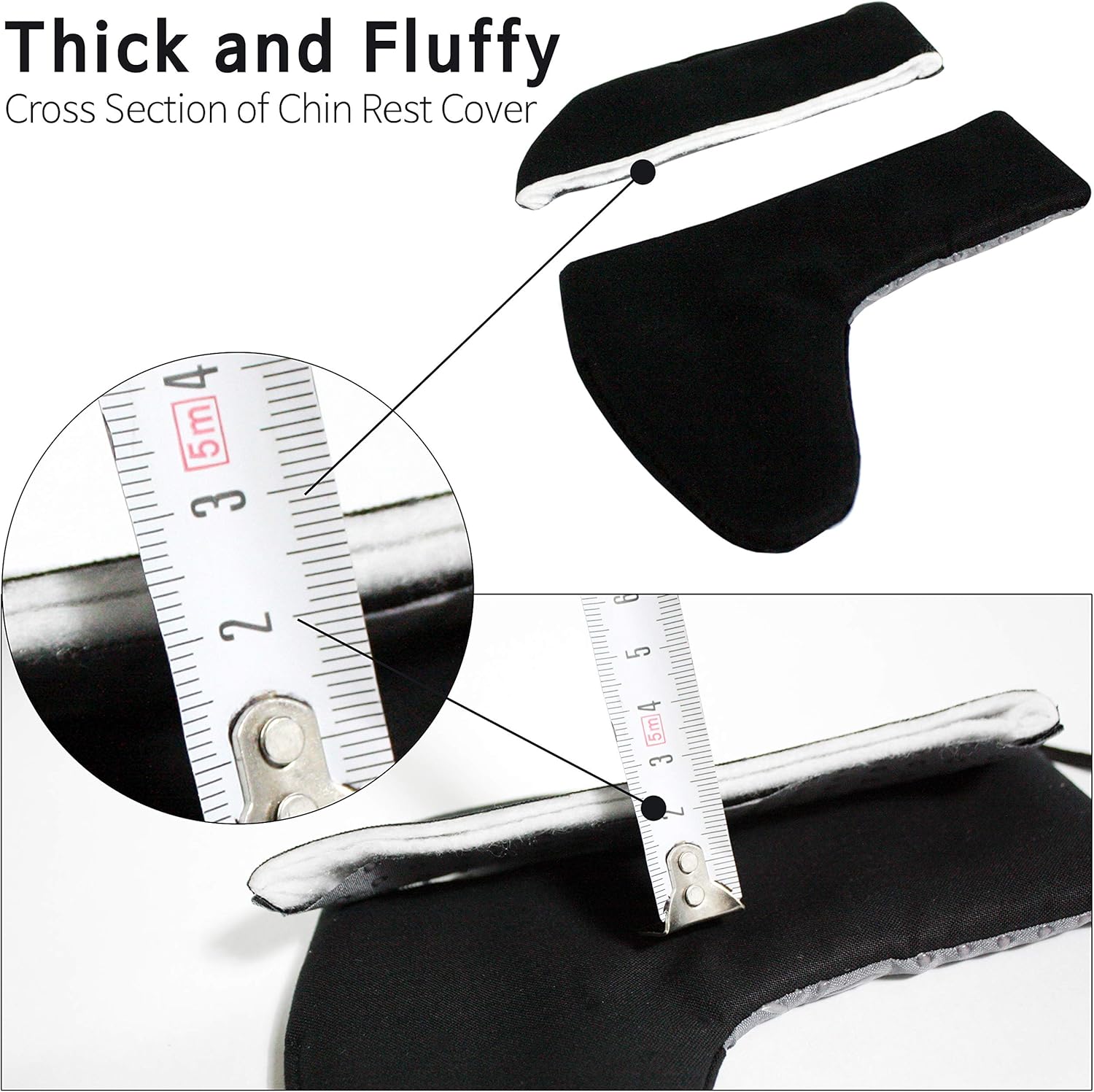 Premium Chinrest Cover for Violin Lesson 4/4 3/4 Full Size Large Chin Rest Pad Pure Cotton Perfect for Beginners and Hobby Introduction Gifts Accessories