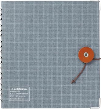 kleid 8840-05 Square Notebook, 03 String Tie Notebook, 0.08 inch 2 mm, Gray