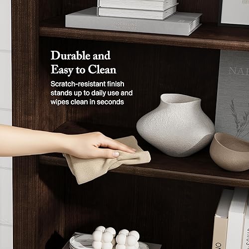 Miniatura 6 de Bush Furniture Somerset - Estantería alta de 5 niveles en acabado cereza moca