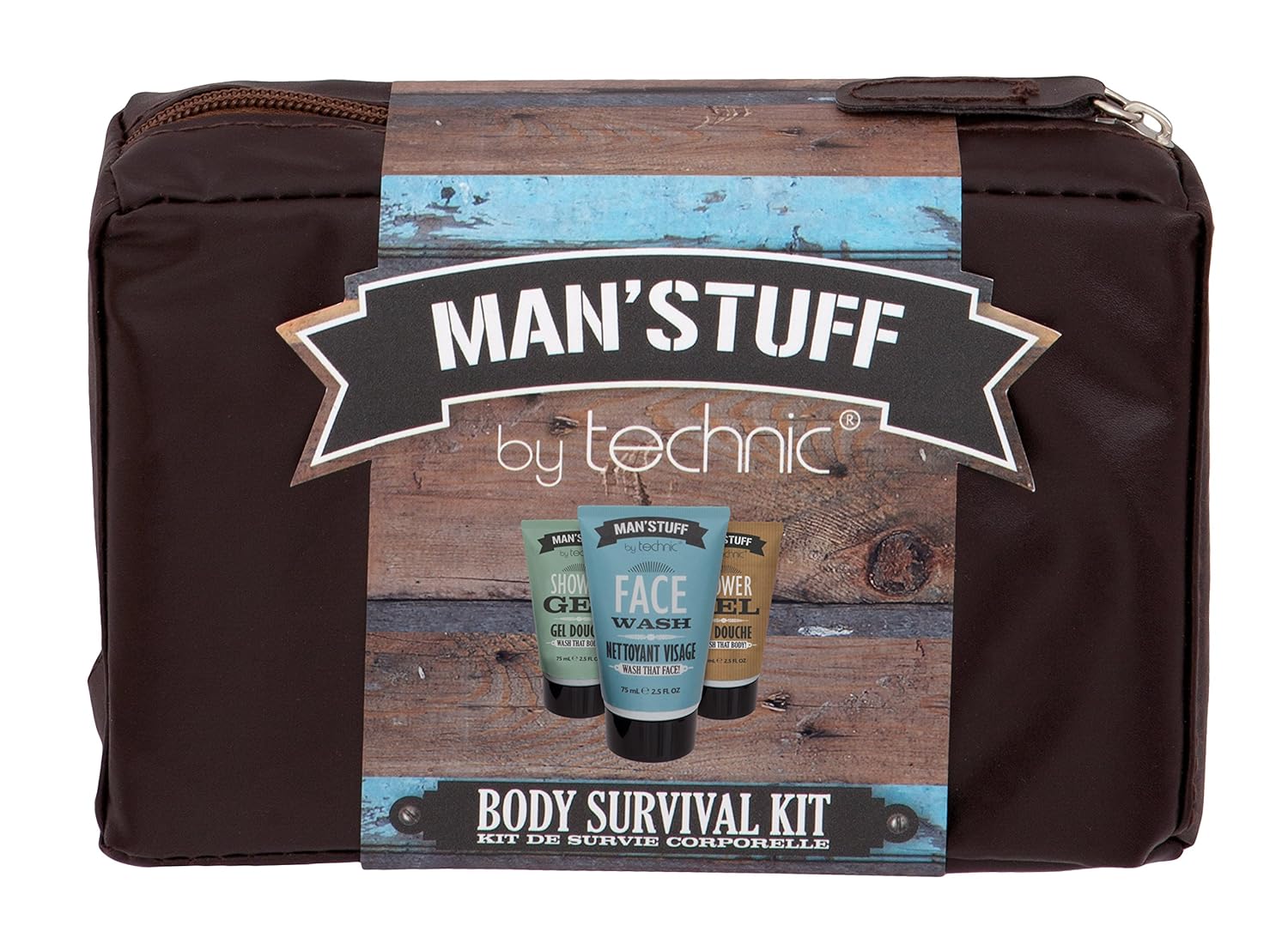 Technic Man'stuff Wash Bag Bath and Body Gift Set
