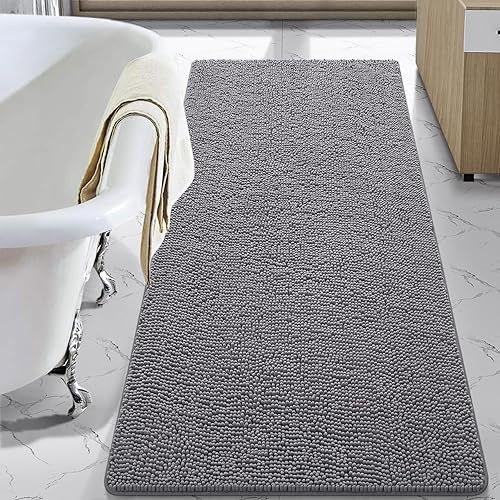 Miniatura 53 de LOCHAS - Tapete peludo, lavable, antideslizante y absorbente de 24 x 17 pulgadas, para baño, bañera o ducha, afelpado, de felpilla, suave, color