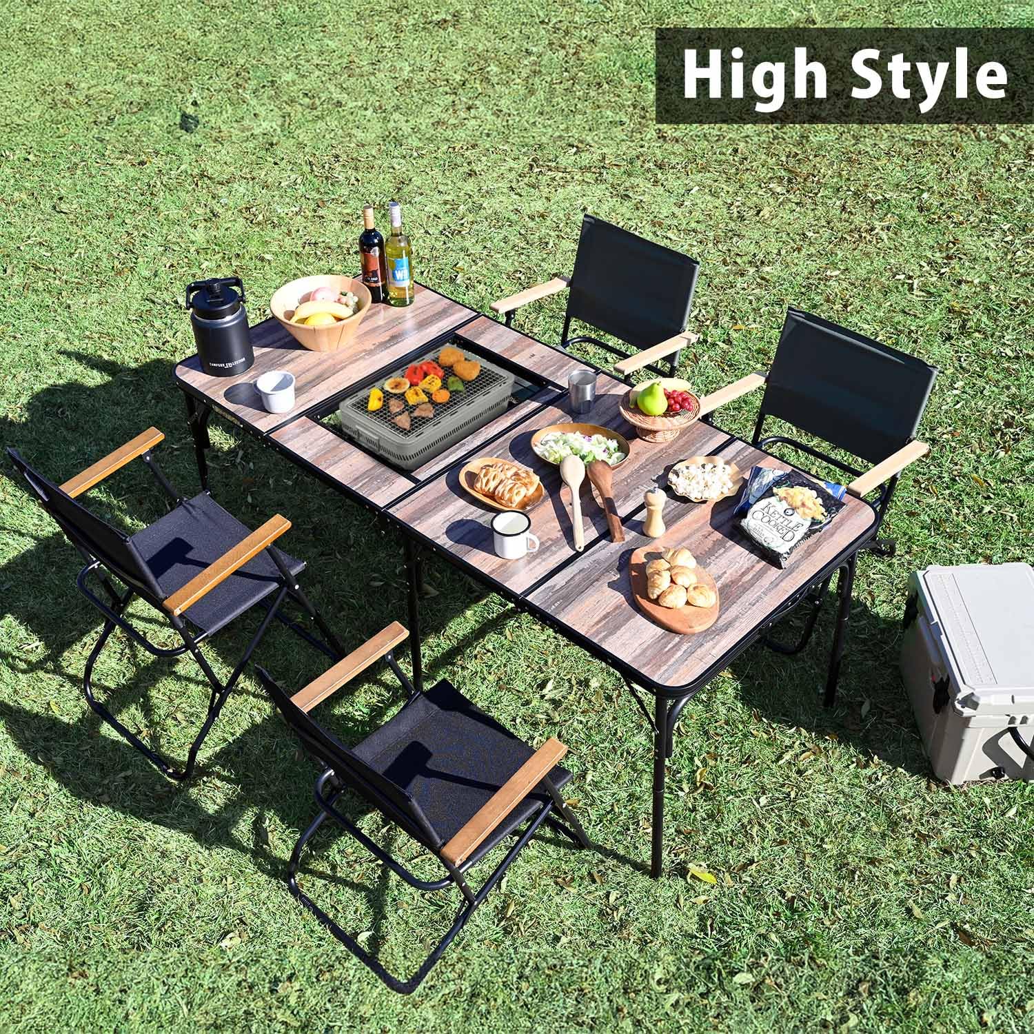 アウトドアテーブル 180cm 折りたたみ ブラック キャンプ バーベキュー Amazon.co.jp: [キャンパーズコレクション 山善] アウトドアテーブル