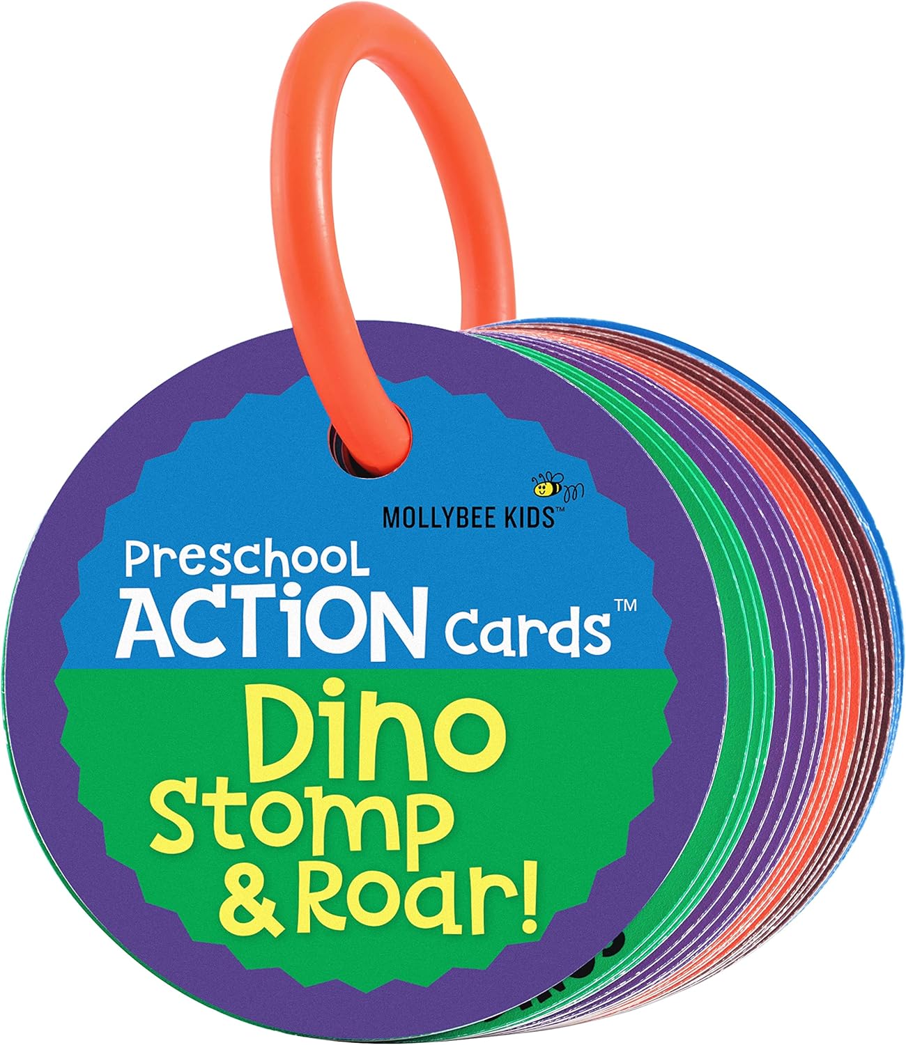 MOLLYBEE KIDS Preschool Action Cards, Dino Stomp and Roar and Dance Party