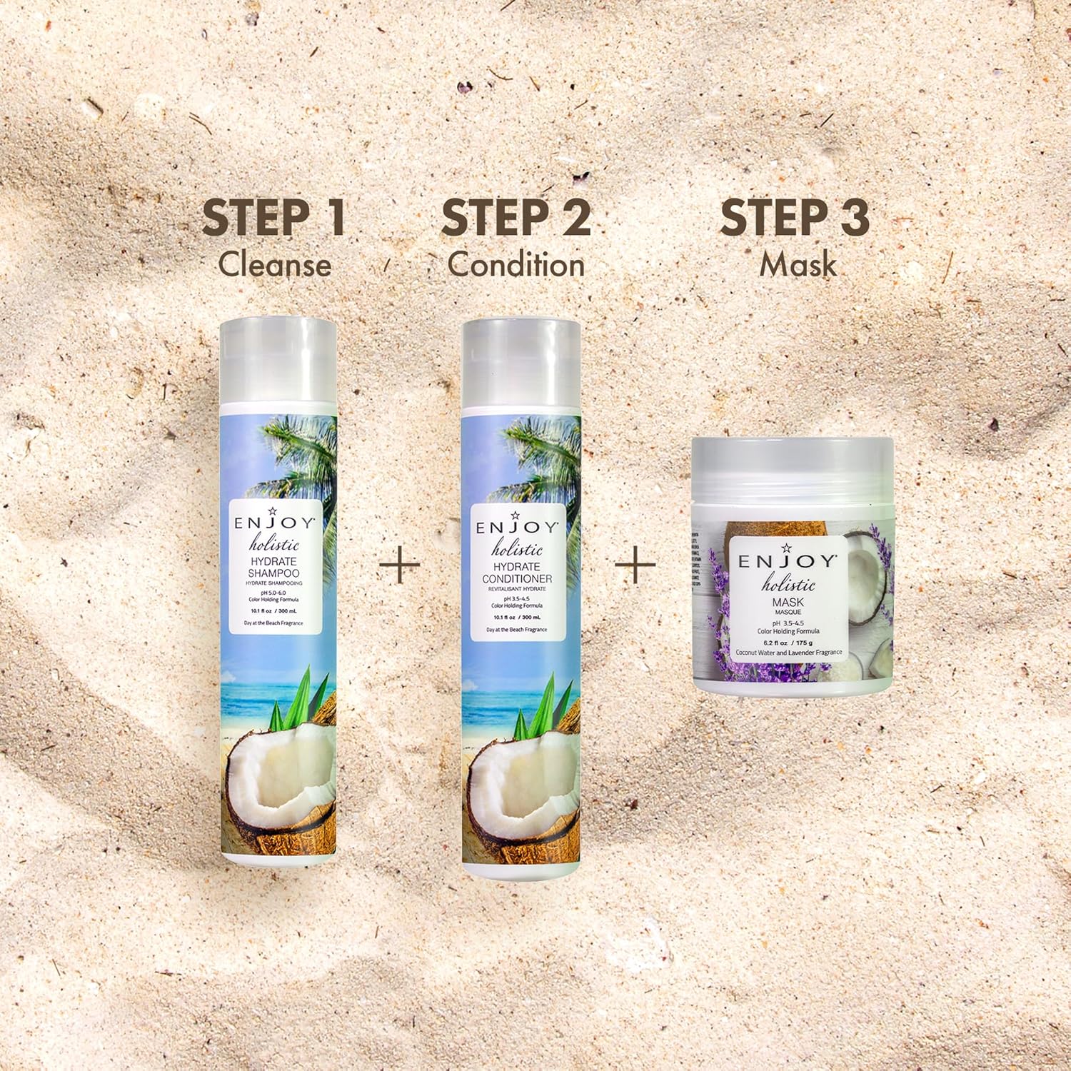 Enjoy Holistic Hydrate Conditioner - Protein-Infused Nourishing Treatment for Damaged Hair - Softens & Detangles - Sulfate & Paraben Free - Bergamot & Toasted Coconut Scent - 10.1 Fl Oz | Repairs Damage, Instant Detangling, Weightless Moisture, Restores Shine, Softens Each Strand, pH 3.5-4.5 - Image 8