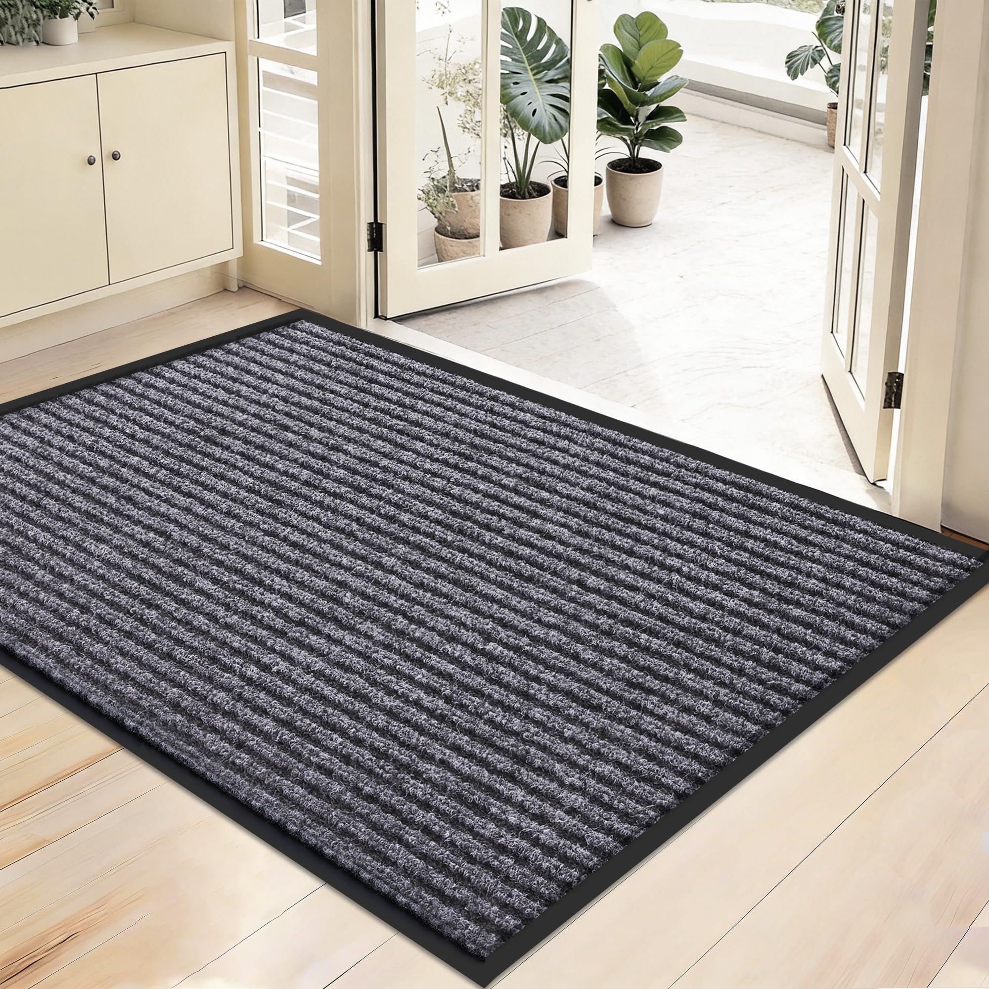 Skywerc Front Door Mat Outside Entrance, 36" x 60" Heavy Duty Commercial Floor Mat, All-Season Waterproof Doormat for Enterway, Rubber Backing Non