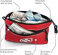 Vista 5 de Swiss Safe Kit de primeros auxilios 2 en 1 para automóvil, viajes y hogar, negocios, mini kit adicional para ayuda de emergencia médica