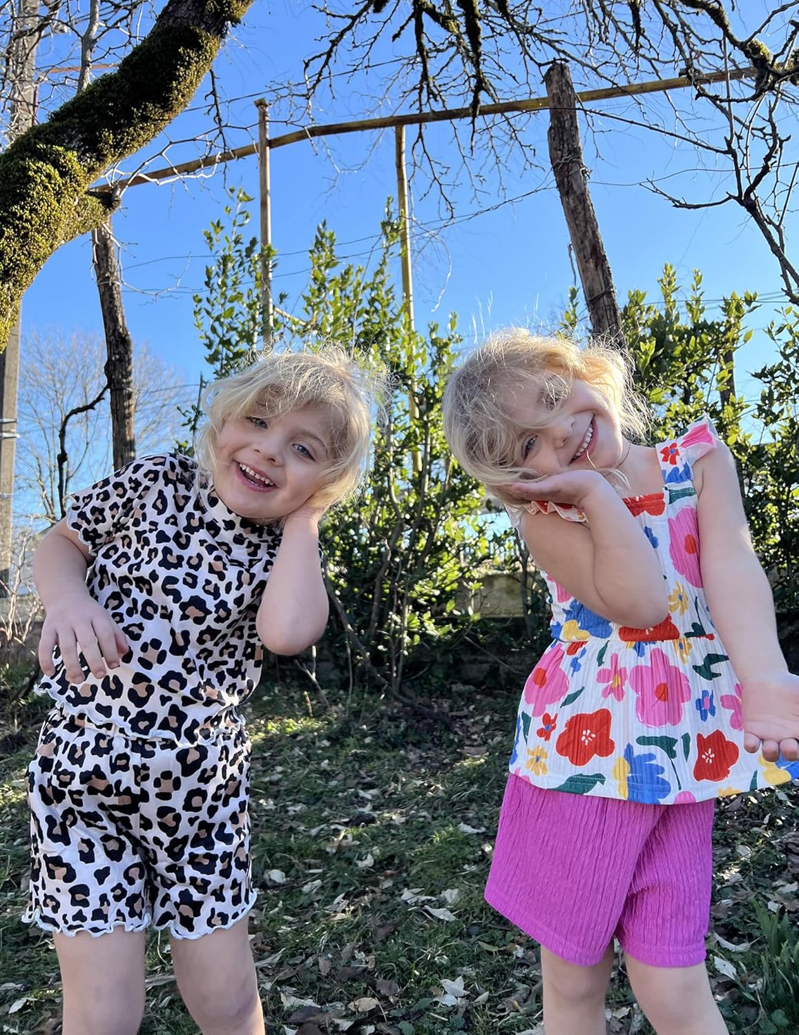 Arshiner Toddler Girls Clothes Ruffle Short Sleeves Crewneck Tops and Shorts with Pockets Cute Summer 2 Pieces Short Sets - Image 6