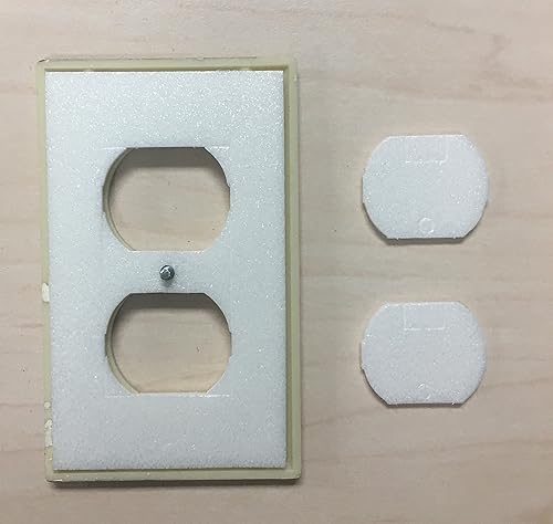 Miniatura 6 de TradeGear Junta de aislamiento de placa de pared, paquete de 100 unidades, junta de repuesto hecha con espuma aislante de polietileno resistente a