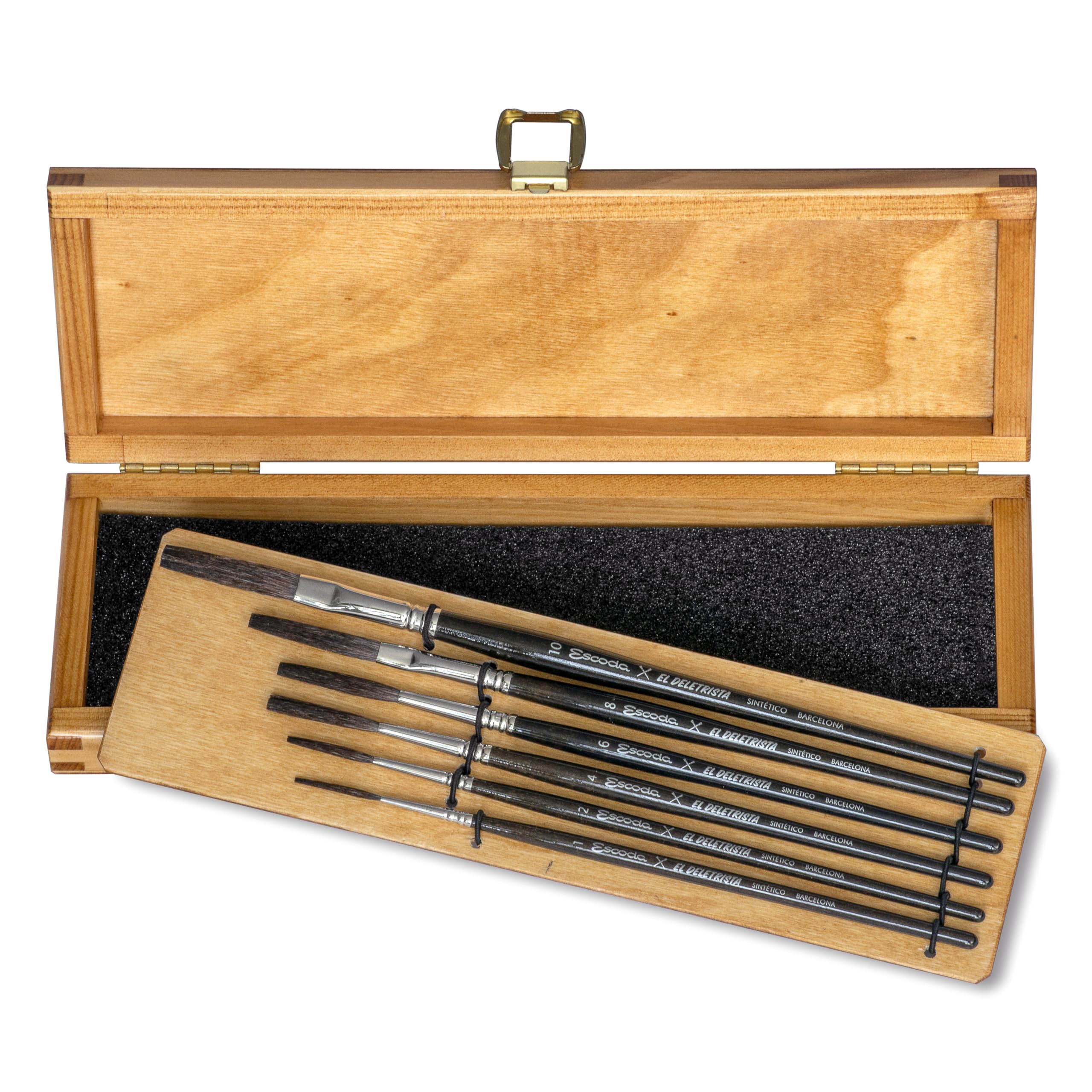 Escoda El Deletrista Series Lettering Brush Set, Synthetic Fiber, 6 pc Set