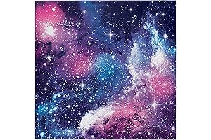 Creative Converting Galaxy Party Beverage Napkins, 5" Purple - Pack of 192
