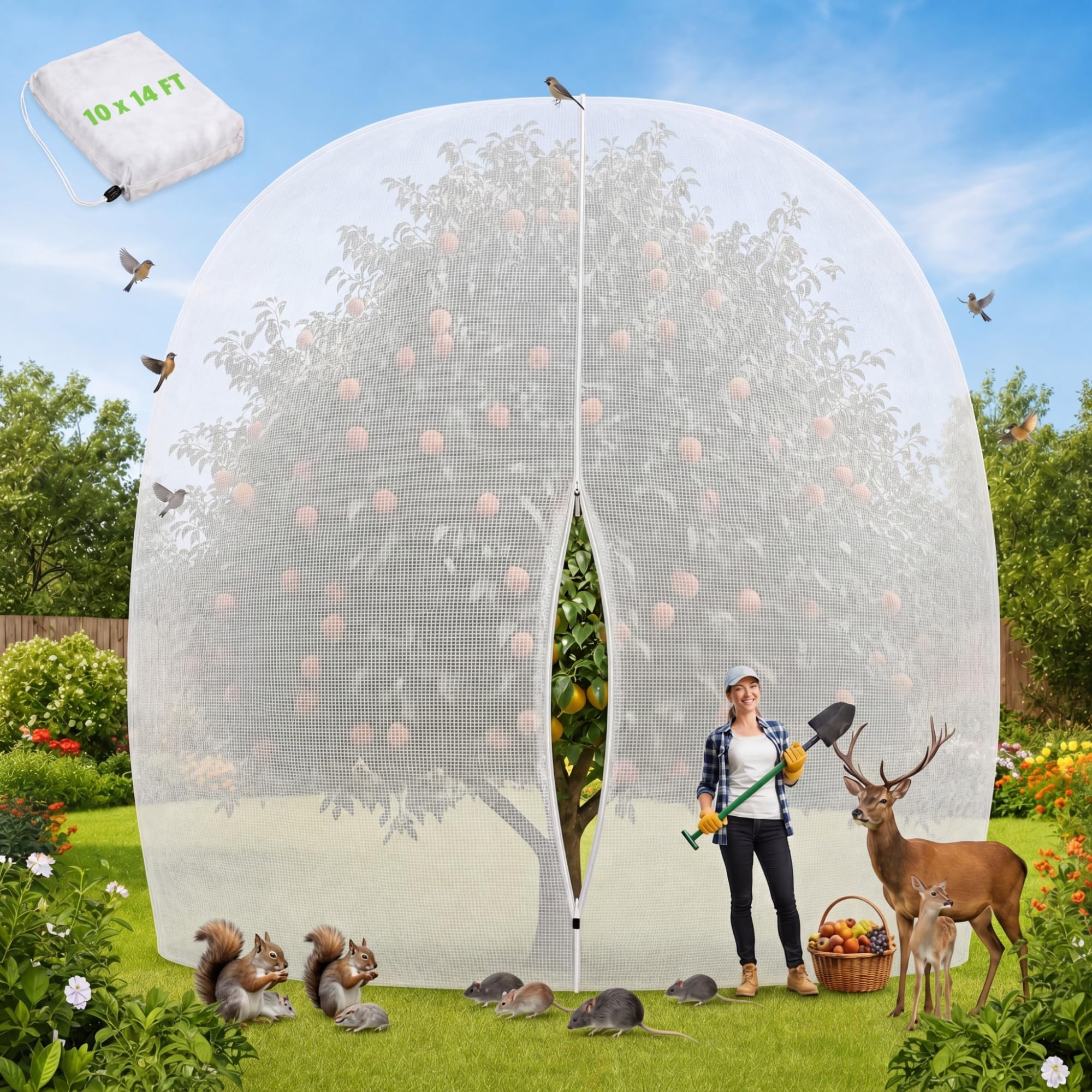 Vincreem 10 x 14 ft Large Fruit Tree Netting