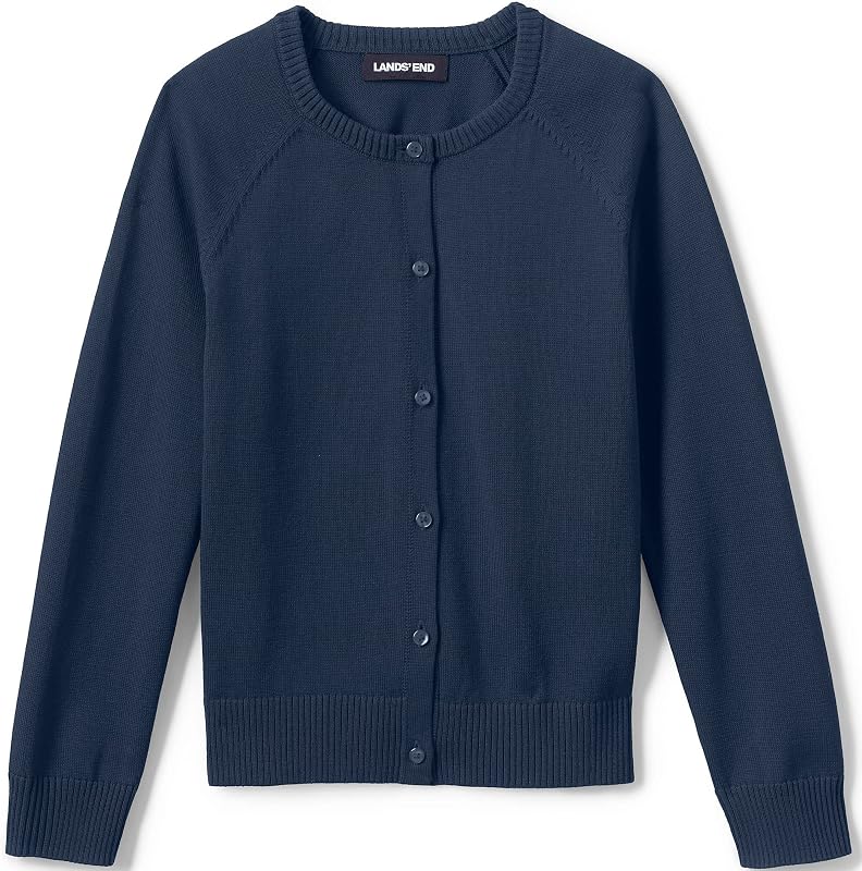 Suéter tipo cárdigan modal de algodón para niñas de uniforme escolar