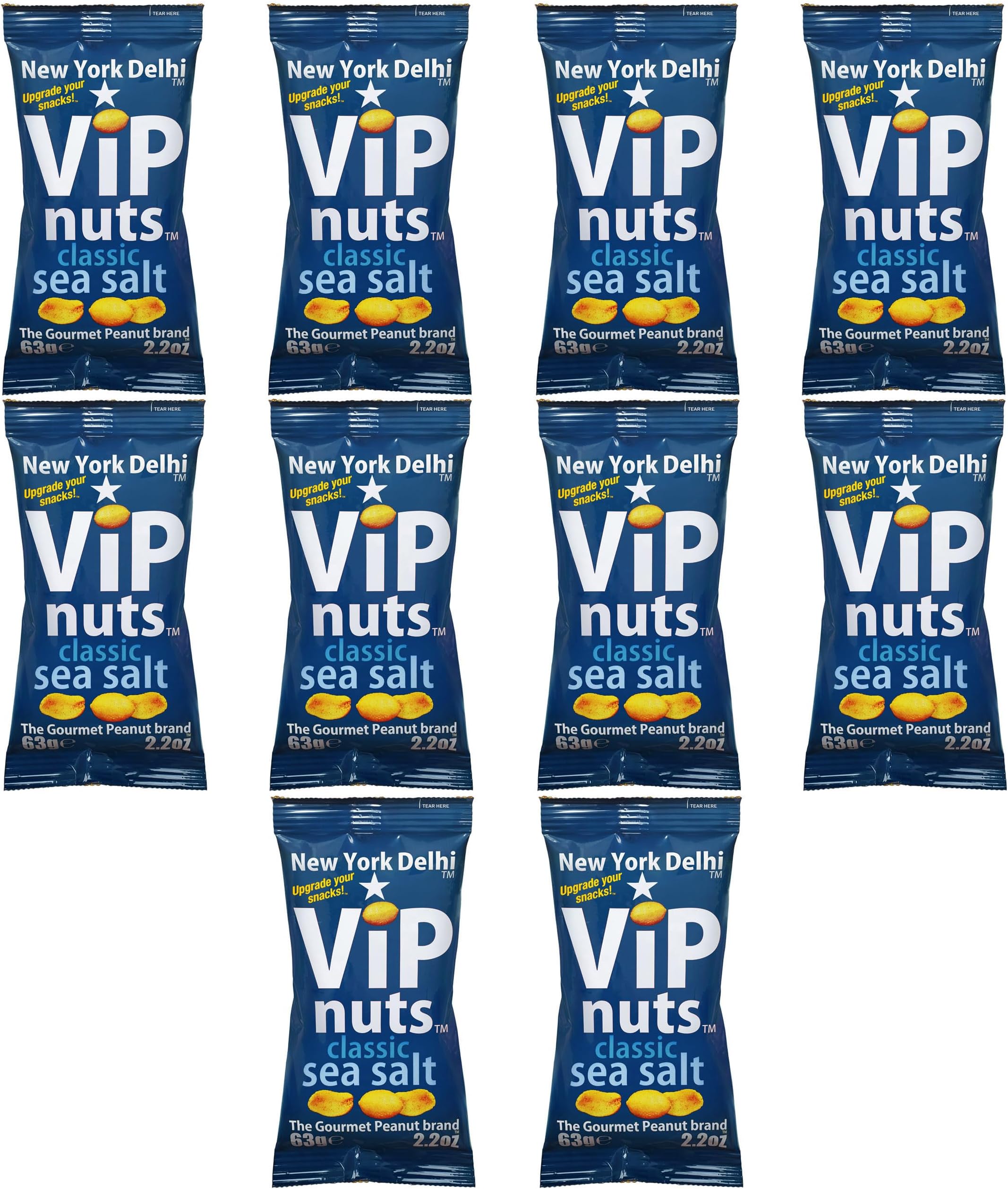 New York Delhi ViPnuts, Flavoured Peanuts High Protein. 10 box (Classic)