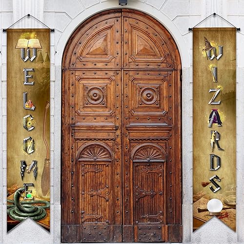 Letreros de magos para porche carteles mágicos de mago para puerta juegos de letreros para colgar en el patio decoración de fondo personal de mago