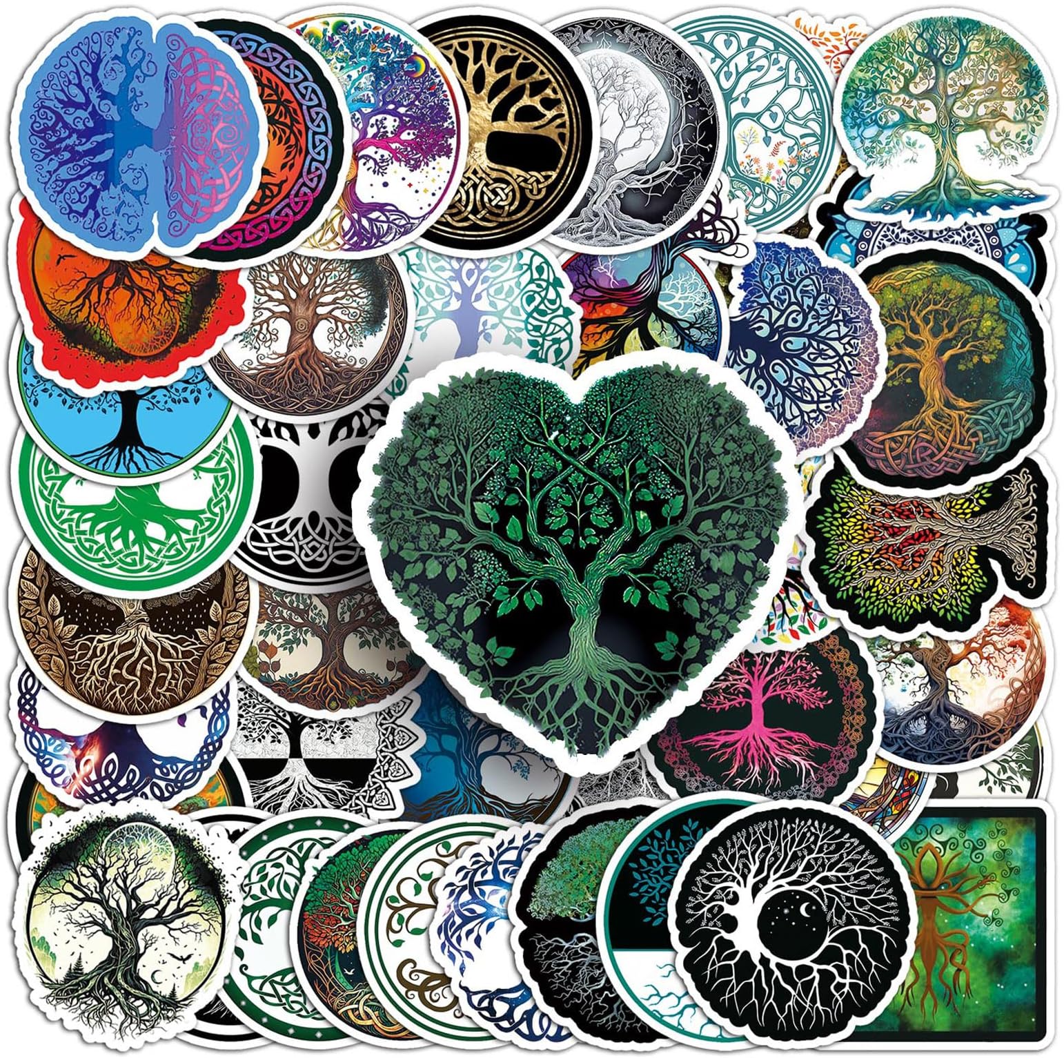 Easter Decorations 50 pcs Nature Forest Stickers for Water Bottles ，Pack Aesthetic Vinyl Waterproof Stickers for Water Bottle,Skateboard,Laptop,Phone,Journaling,Scrapbooking Decals