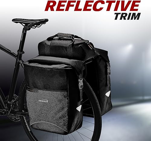 Miniatura 7 de Ibera Alforjas MIK - Bolsas de bicicleta duraderas e impermeables para un almacenamiento cómodo y seguro, ganchos ajustables y detalles reflectantes