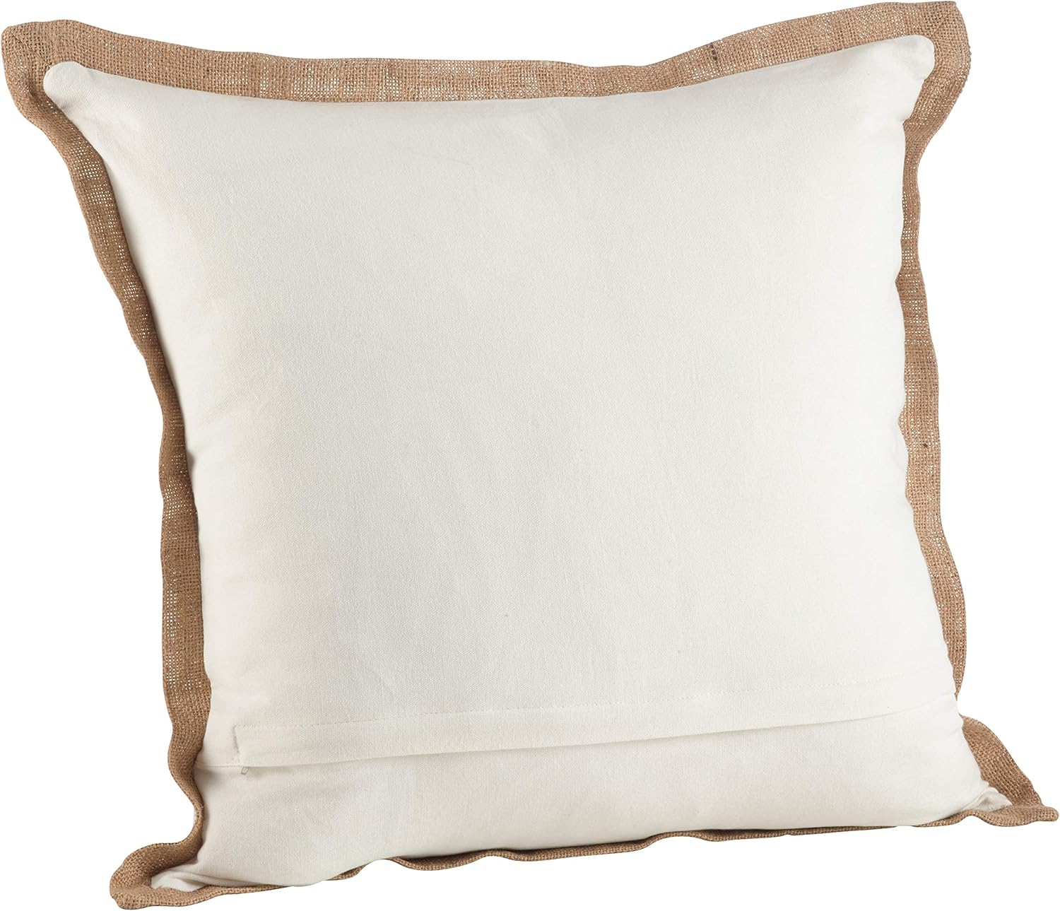 Sea Fan Coral Print Cotton Down Filled Throw Pillow Blue Multi Color White Border Nature Nautical Coastal One