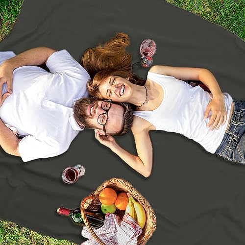 Miniatura 4 de Juego de mantas de forro polar a granel para viajes, niños, exteriores, bodas, mascotas (negro y gris, paquete de 6 unidades de 50 x 60 pulgadas)