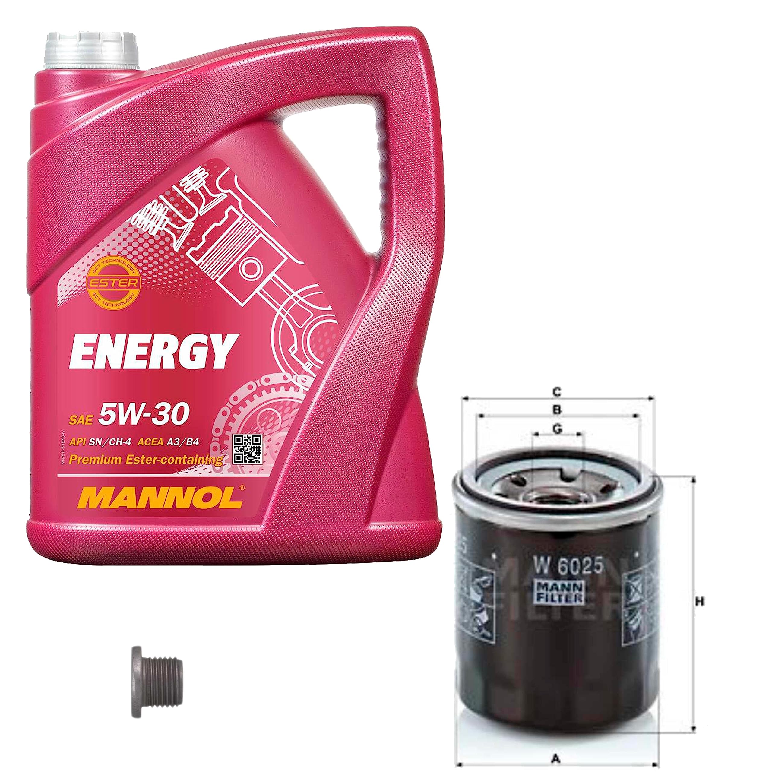 EISENFELS Filter Set Mit 5L MANNOL Energy 5W-30 Motoröl & MANN Ölfilter