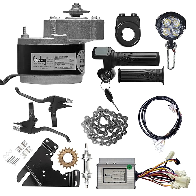 Geekay Electric Cycle 24 v 250 watt Conversion Motor kit for Any non gear cycle convert into