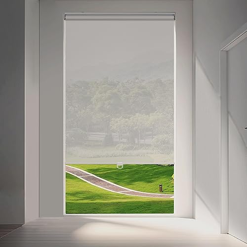 Boolegon Persiana enrollable de reciclaje automático sin cordón para ventana, filtro de luz, aislamiento térmico, ahorro de energía, persianas de