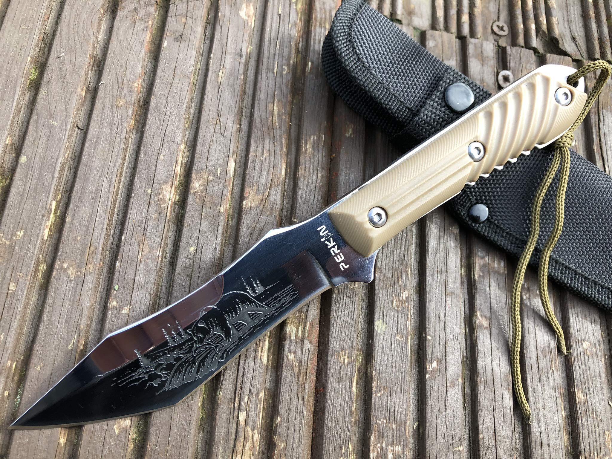 Perkin FBX2 - Coltello da caccia con fodero