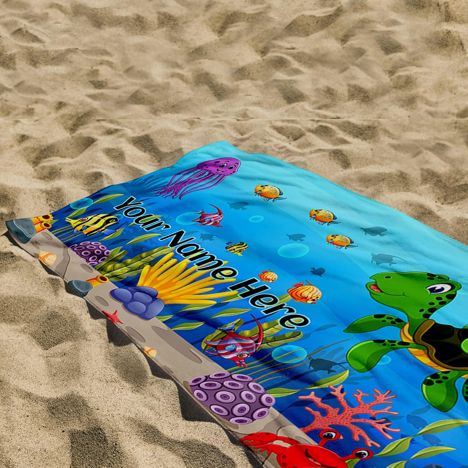 IT'S A SKIN Personalized Beach Towels for Kids and Adults | Customized Pool and Cruise Towels | Oversized, Colorful Name Towel | Fun Designs for Boys and Girls