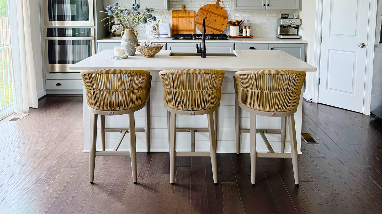 Outdoor Barstools Home Depot Wicker Bar Stools PURPLE LEAF