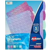 Avery Big Tab Holographic Dividers, 5-Tab, Multicolor, 1 Set – view 1