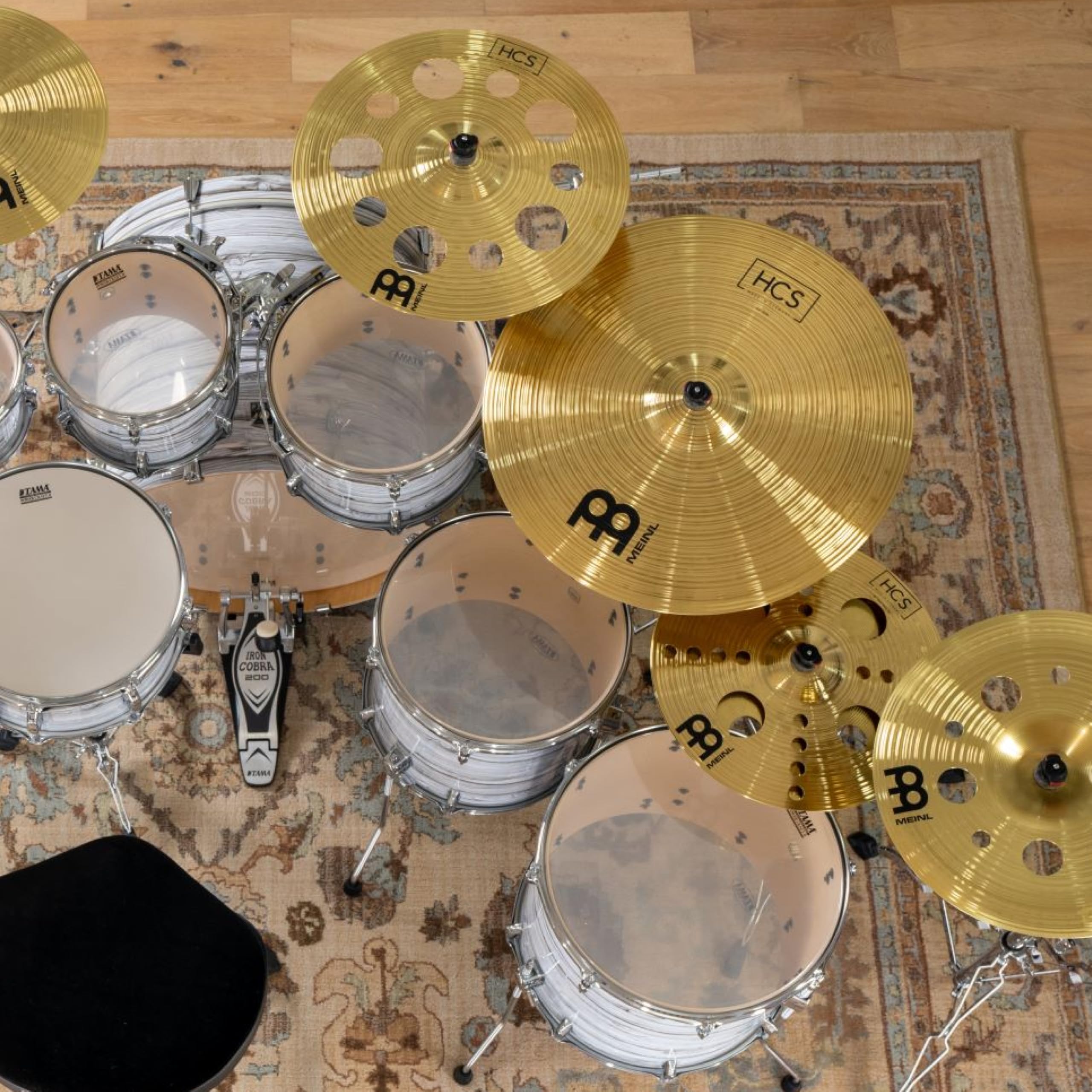 Meinl Cymbals HCS Plato Trash Stack de 16 pulgadas (40,64cm) con Agujeros – Platillos de Batería – Latón, Acabado Tradicional (HCS16TRS)