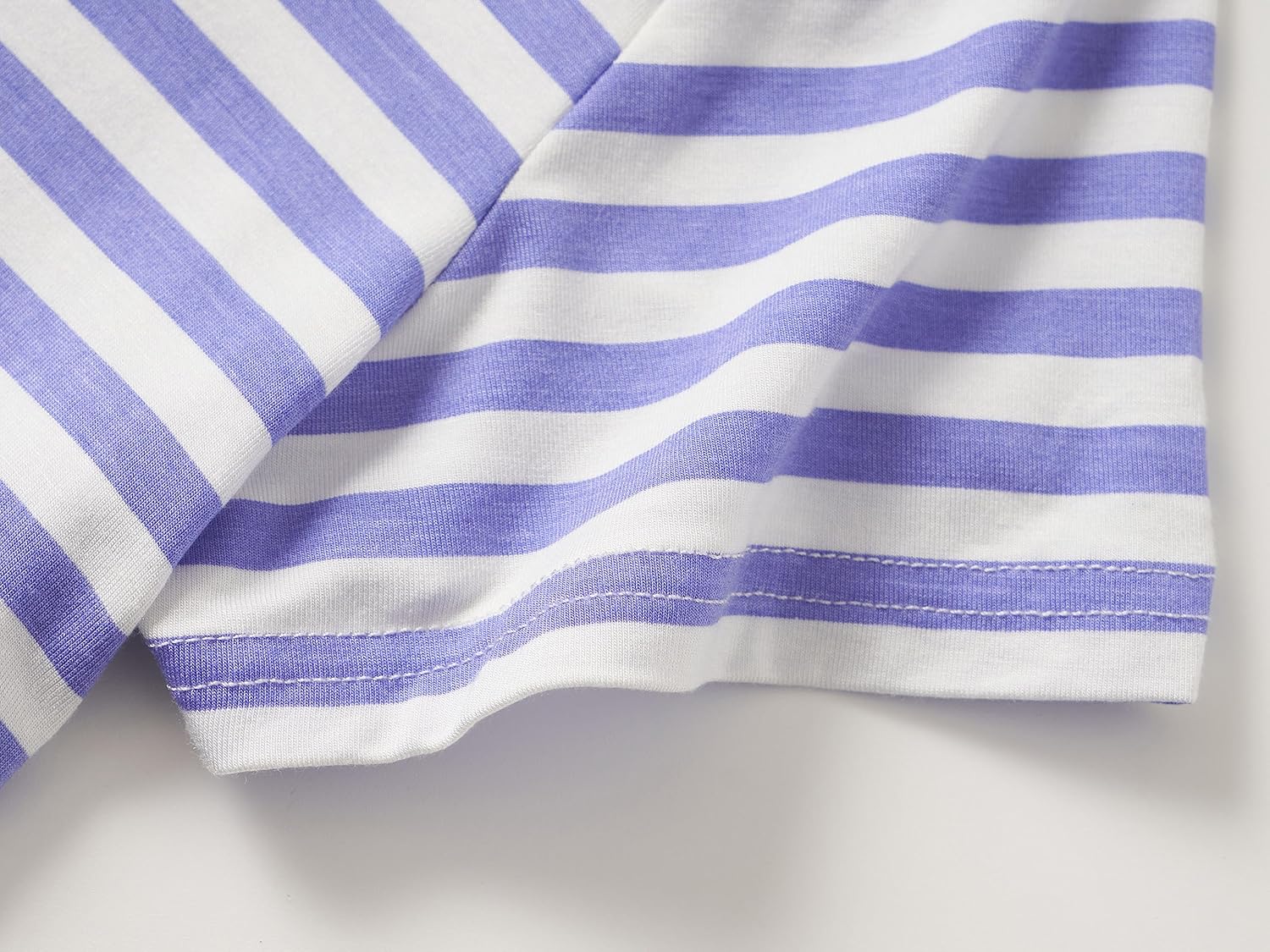 Tebbis Little & Big Girls Striped & Cat Pajama Set - Soft Modal Fiber 2-Piece Summer PJ’s in Sizes 6-18 - Image 4