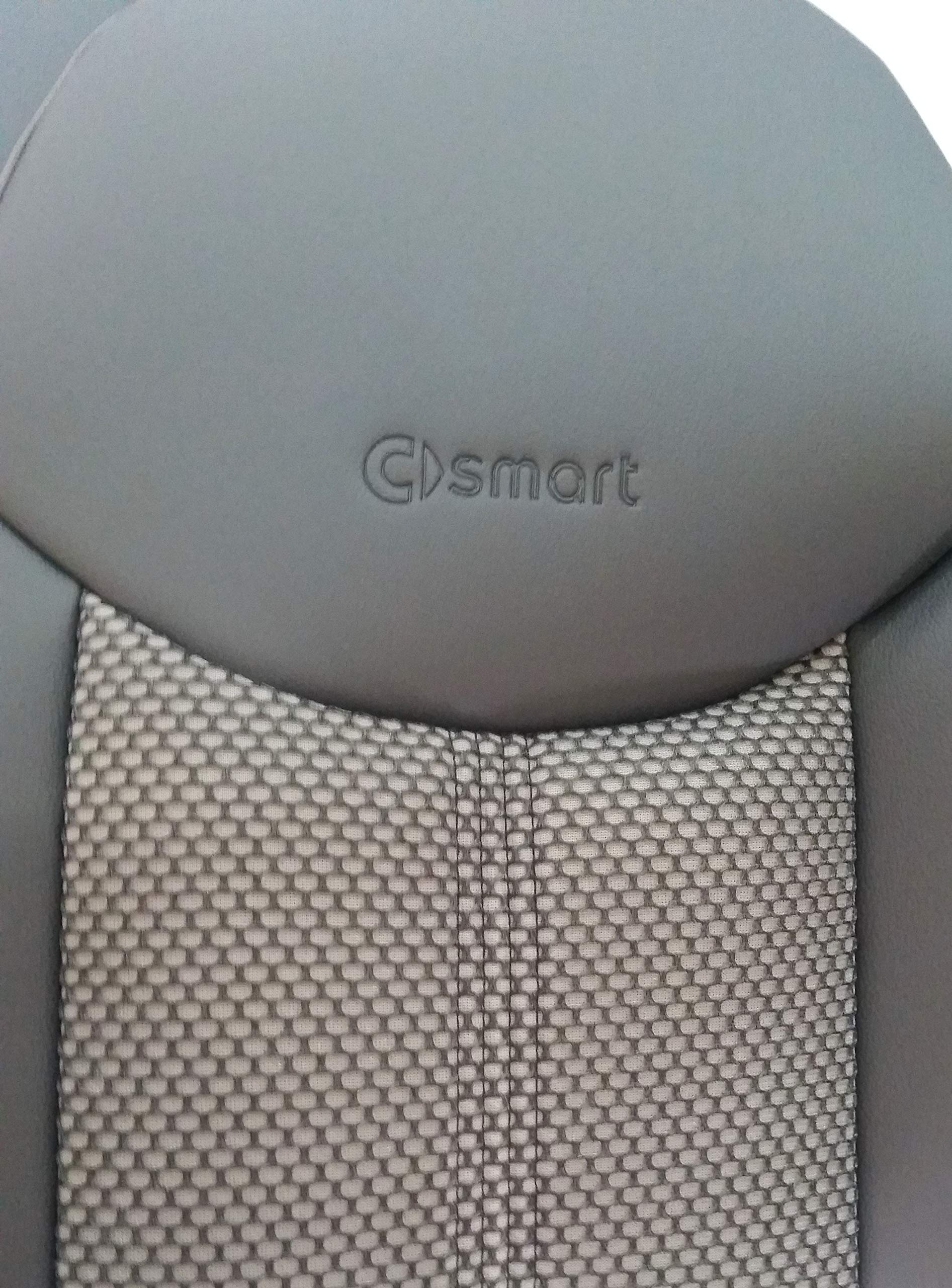 Coprisedili Auto Per Smart Fortwo 450 (1998-2006) – Ecopelle Grigia E Tessuto Bicolore Grigio/Nero - 5