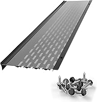 Leaf4Go DIY 6" Stainless Steel Micromesh Aluminum Gutter Guards - Contractor Grade Leaf Protection for 6" Gutters, 48 Ft Black, Made in USA