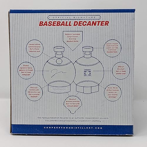 Miniatura 5 de Cooperstown Distillery Mike Piazza National Baseball Hall of Fame - Decantador de la serie grabado con licencia  25.4 fl oz de vidrio transparente