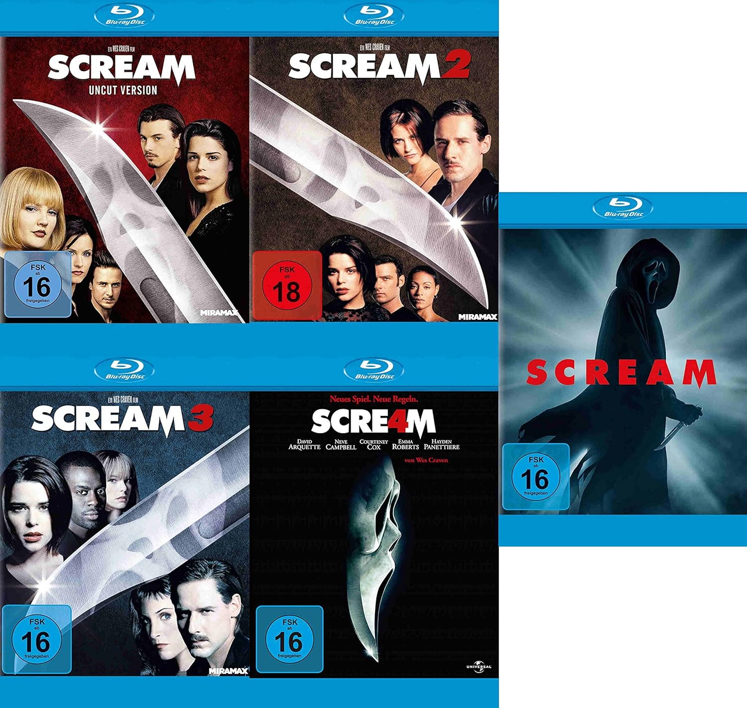 Scream Teil 15 inkl. Scream 2022 (Uncut) (5 Bluray) Amazon.de David Arquette, Courteney Scream Teil 15 inkl. Scream 2022 (Uncut) (5 Bluray) Amazon.de David Arquette, Courteney