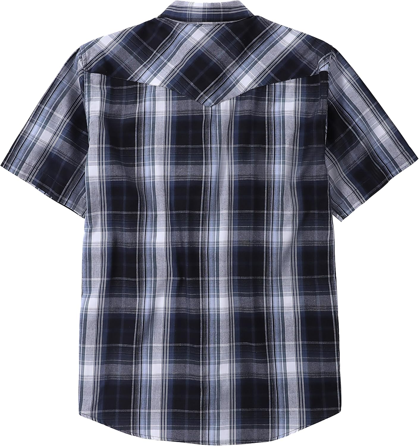 Dubinik® Western Shirts for Men Short Sleeve Plaid Pearl Snap Shirts for Men Button Up Shirt Cowboy Casual Work Shirt - Image 2