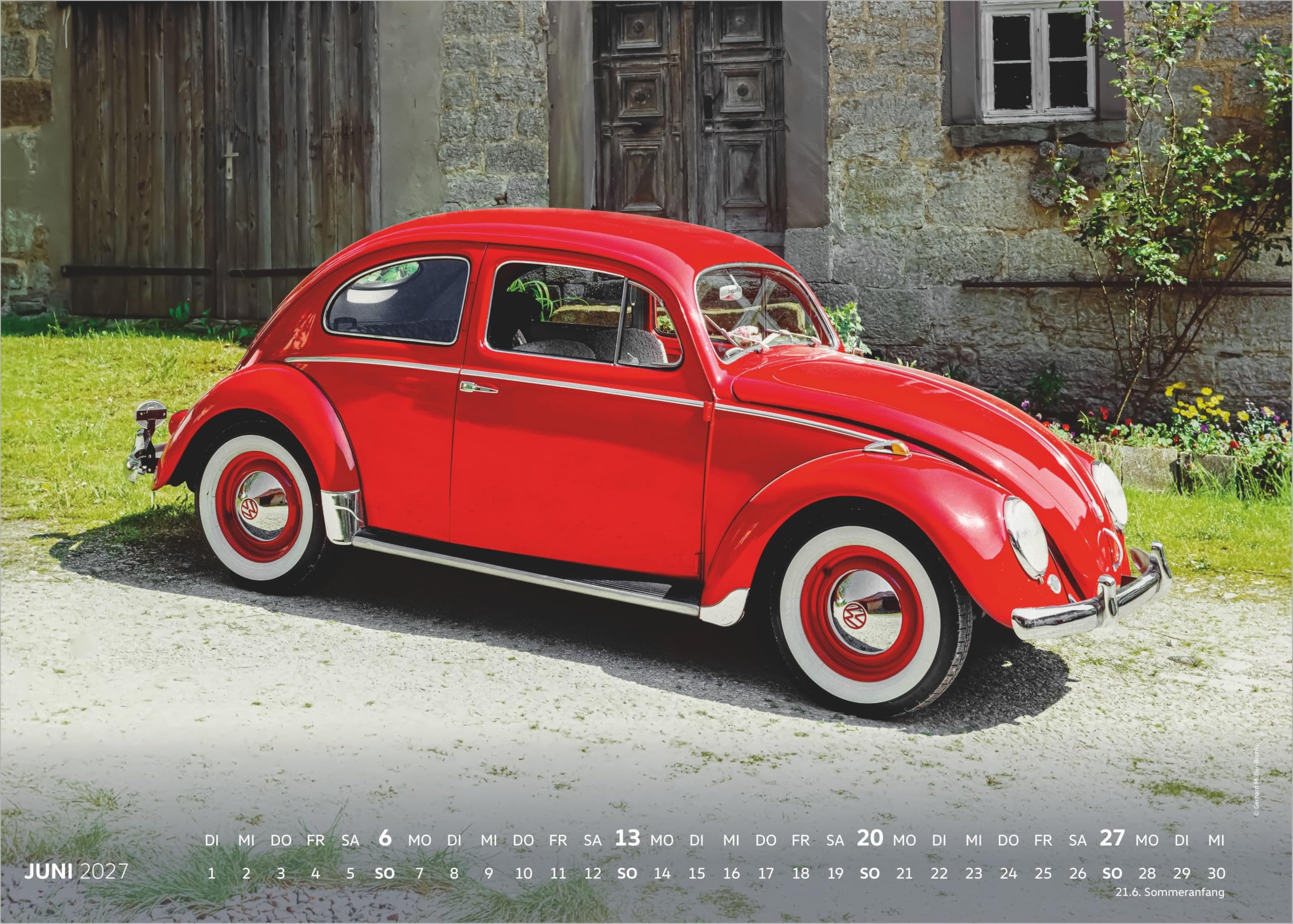 VW Käferkalender 2027: Wandkalender 50x70 cm mit VW Käfer Motiven und deutschem Kalendarium