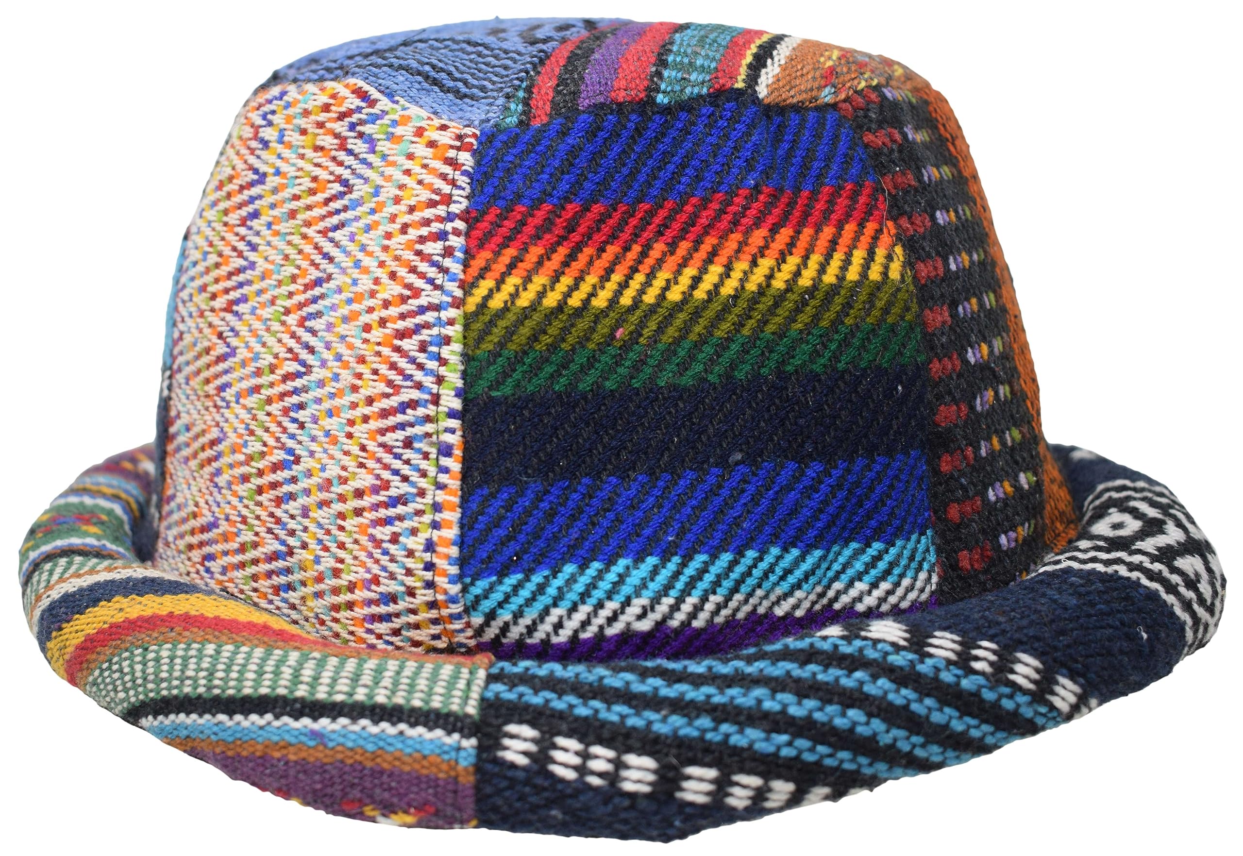 Chapeau bob bohème Gheri en coton tissé patchwork multicolore - 7