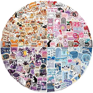 200PCS Kindle Stickers Set - Waterproof Book Lover Stickers for Kindle, Books & Bottles | Reading Gifts for Teens/Adults