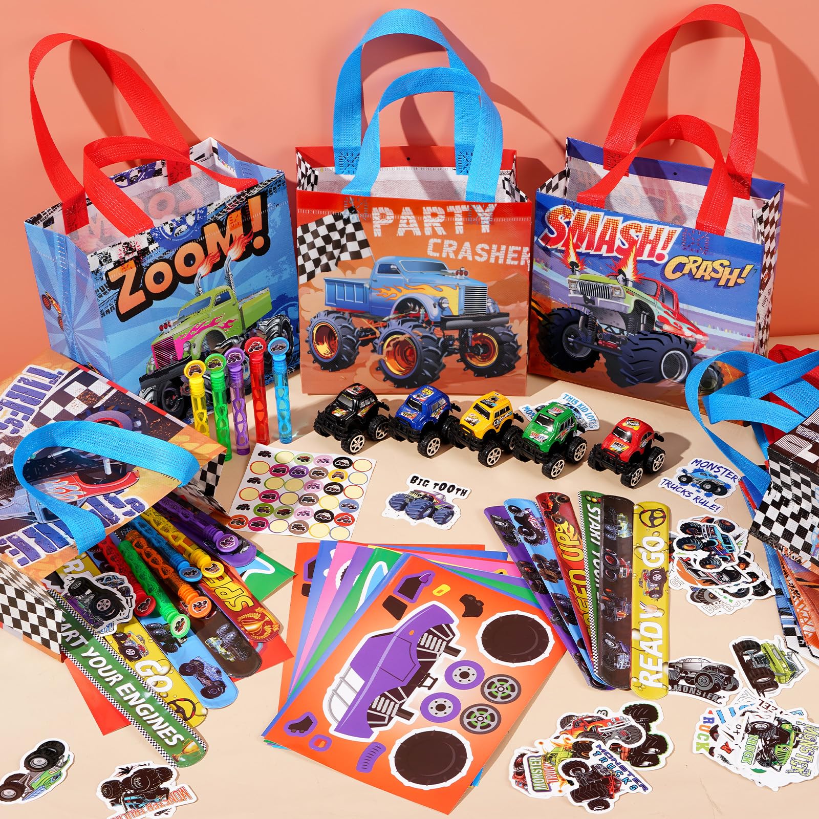 Vanblue Building Block Party Favors Birthday Decorations For Kids Includes Gift Box Keychains Slap
