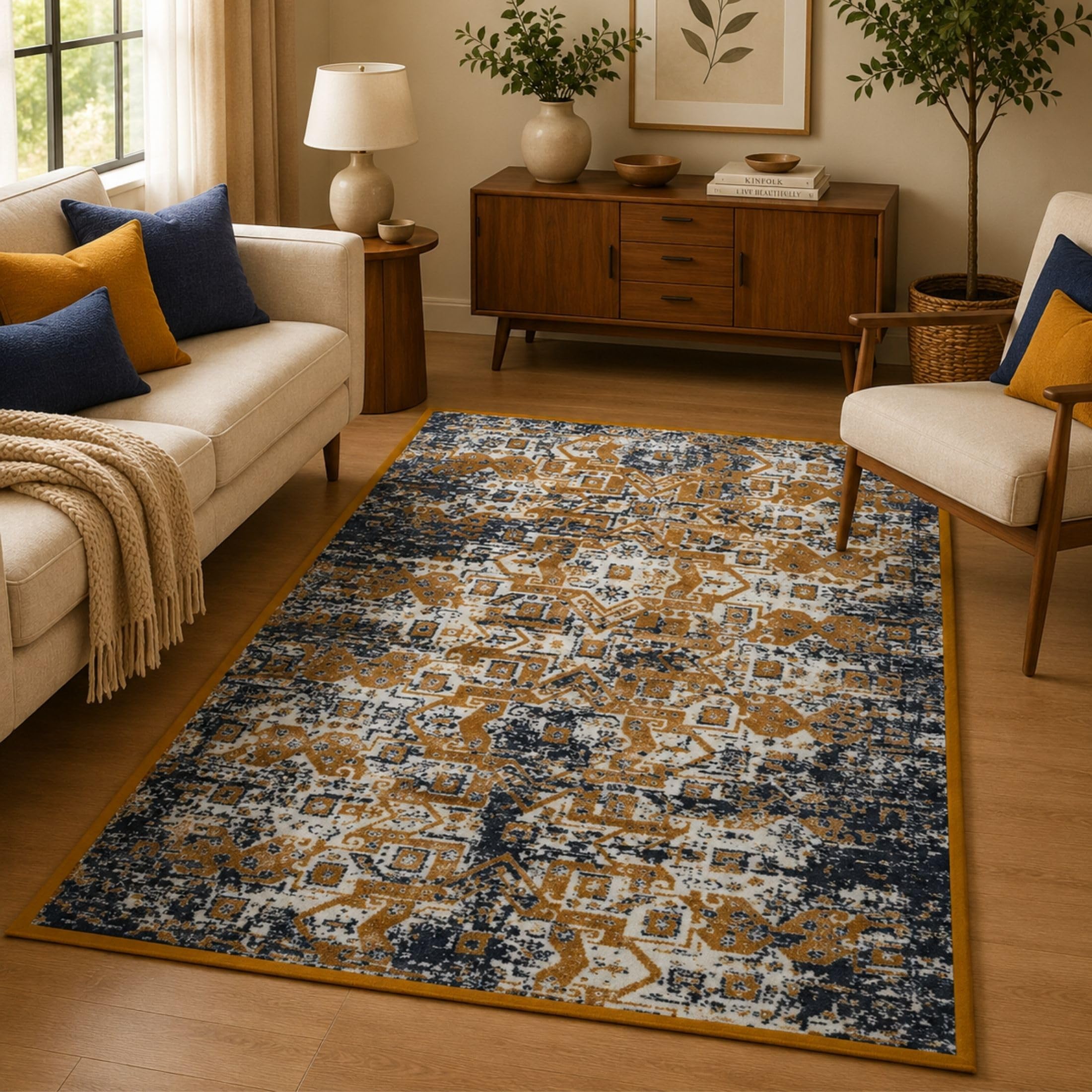 Vintage Digital Print Carpet - Soft Microfiber Rug -18 Vintage Digital Print Carpet - Soft Microfiber Rug -18