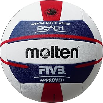 Amazon | モルテン(molten) ビーチバレーボール V5B5000 白×青