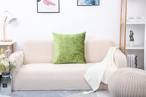 Miniatura 2 de TangDepot Funda de almohada en relieve de terciopelo pesado, tela de terciopelo anaglifo floral de clase, funda de almohada decorativa, funda de