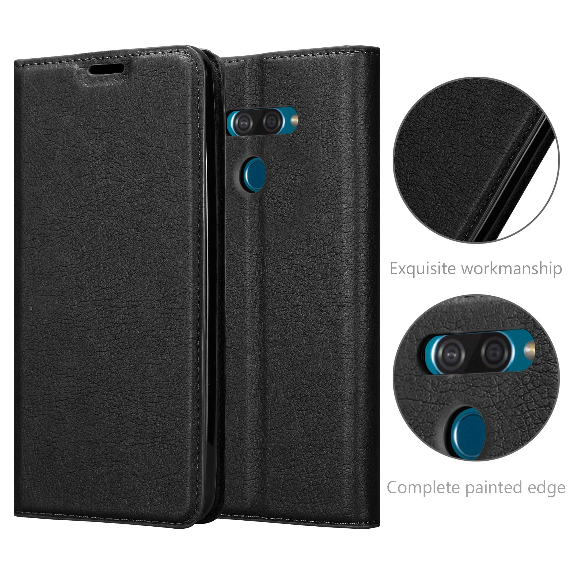 Cadorabo Custodia Libro per LG K50 in GRIGIO NERO - con Vani di Carte, Funzione Stand e Chiusura Magnetica - Portafoglio Cover Case Wallet Book Etui Protezione Cadorabo Custodia Libro per LG K50 in GRIGIO NERO - con Vani di Carte, Funzione Stand e Chiusura Magnetica - Portafoglio Cover Case Wallet Book Etui Protezione
