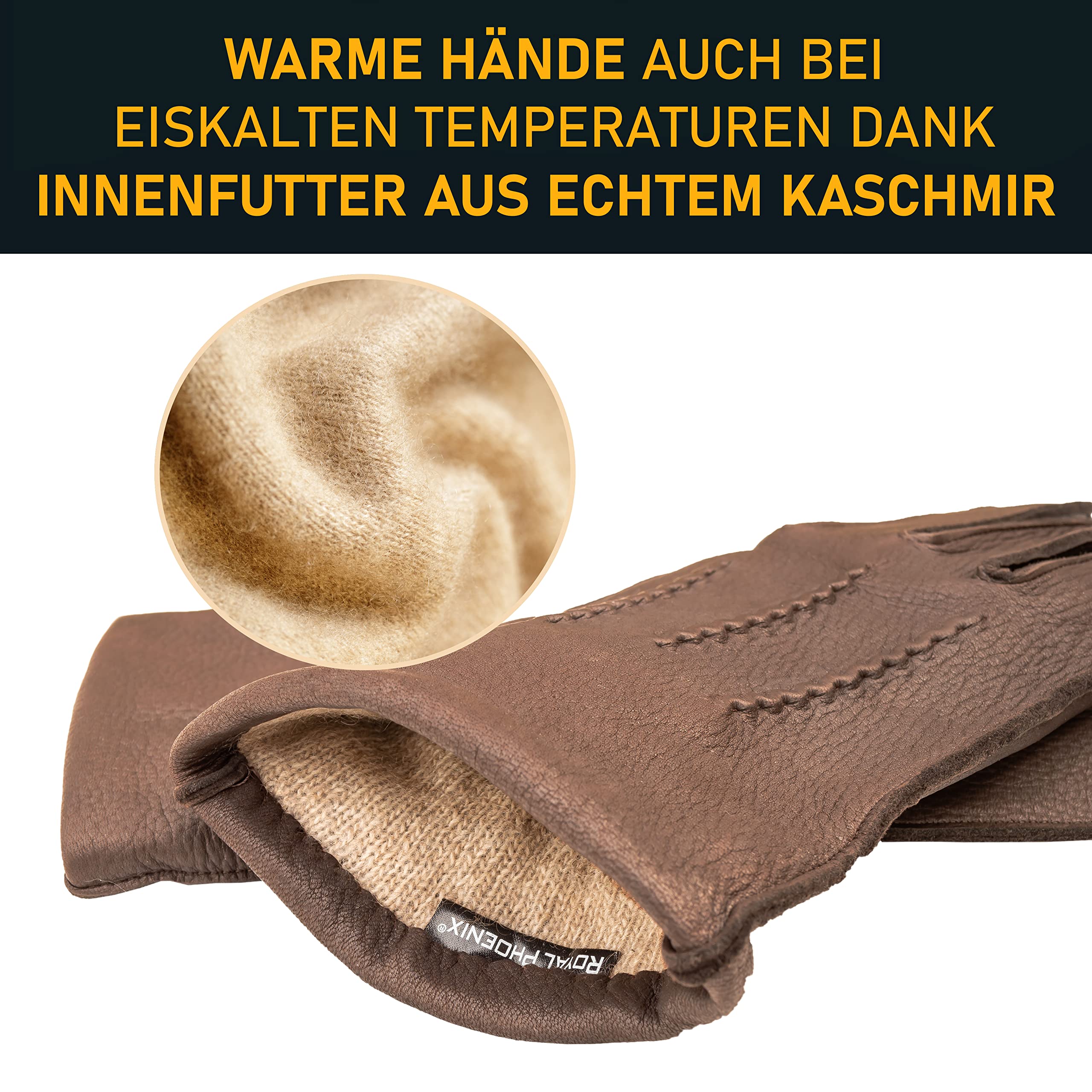 Skórzane rękawiczki męskie - bardzo miękkie skórzane rękawiczki z kaszmirową wyściółką wewnętrzną - Leather Gloves Men - męskie rękawiczki zimowe ze skóry